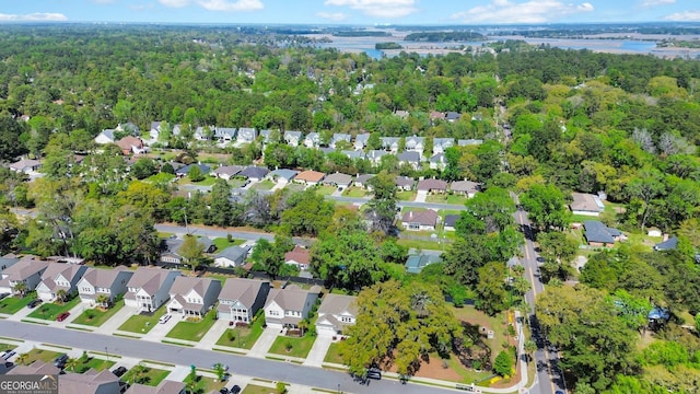 106 Canter Ct, Savannah, GA 31406 - bird's eye view with a water view, a residential view, and a forest view