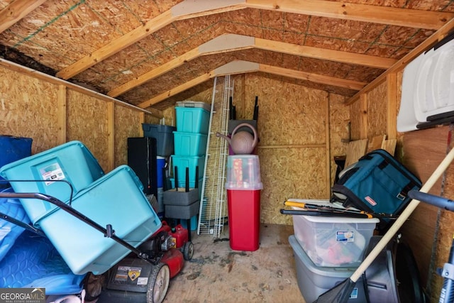view of storage room