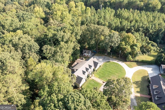 272 Sleepy Hollow Rd, Lafayette, GA 30728 - birds eye view of property with a forest view