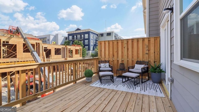 view of wooden terrace