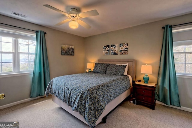 417 Hidden Forest Ln, Hayesville, NC 28904 - bedroom featuring carpet floors and a ceiling fan