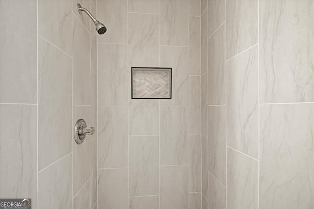 room details featuring tiled shower