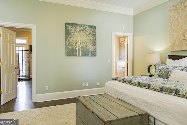 2 Palmer Dr NW, Rome, GA 30165 - bedroom with dark wood finished floors and crown molding