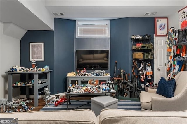 2630 Milford Ln, Alpharetta, GA 30009 - living area with wood finished floors
