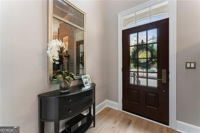 2630 Milford Ln, Alpharetta, GA 30009 - foyer with baseboards and wood finished floors
