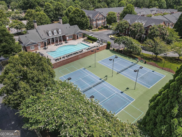 2630 Milford Ln, Alpharetta, GA 30009 - drone / aerial view of a pool