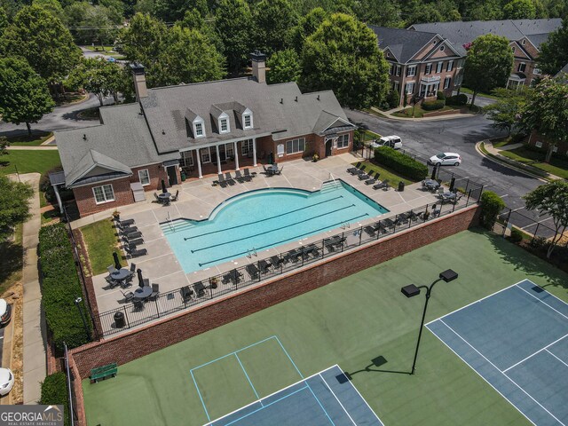 2630 Milford Ln, Alpharetta, GA 30009 - community pool featuring a patio area