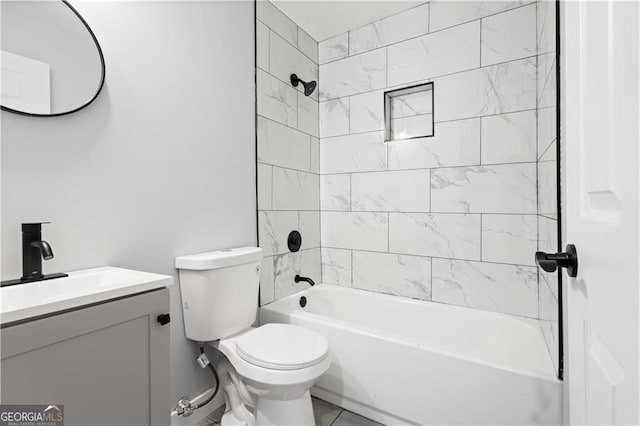 358 Roy St SW, Atlanta, GA 30310 - bathroom with toilet, vanity, and shower / bathtub combination