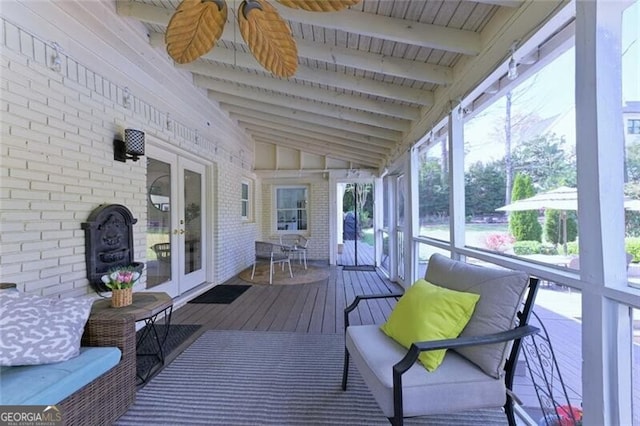 3811 Valley Green Dr, Marietta, GA 30068 - sunroom featuring french doors