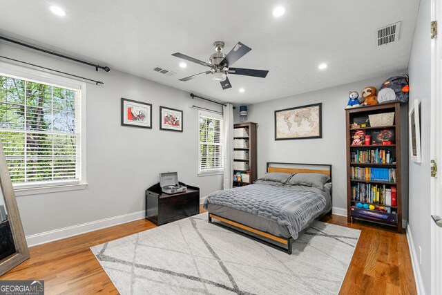 292 Old Rosser Rd, Stone Mountain, GA 30087 - bedroom with recessed lighting, baseboards, and visible vents