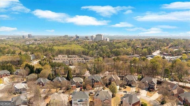 aerial view featuring a residential view