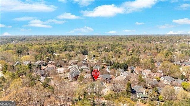 bird's eye view with a residential view