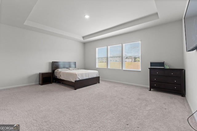 133 Bastian Rd, Mcdonough, GA 30252 - carpeted bedroom with a tray ceiling and baseboards