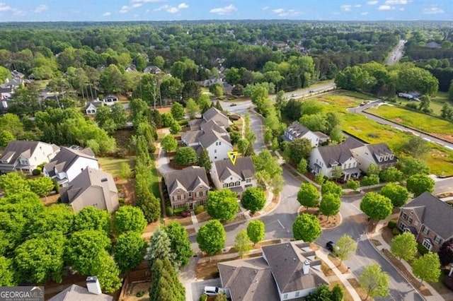 715 Saybeck Way, Milton, GA 30004 - aerial view of residential area with a heavily wooded area