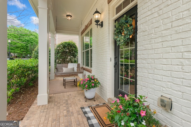 view of patio / terrace with a porch