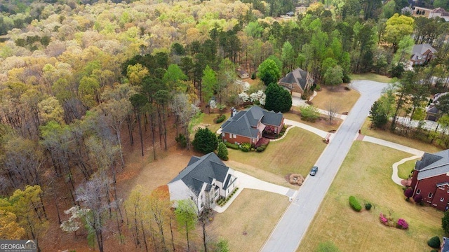 4980 Wildeoak Trl, Douglasville, GA 30135 - bird's eye view featuring a forest view