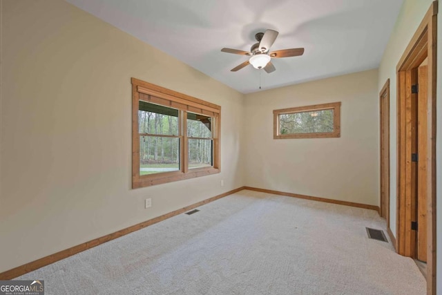 142 Holland Dam Dr, Maysville, GA 30558 - unfurnished bedroom with light carpet, baseboards, and visible vents