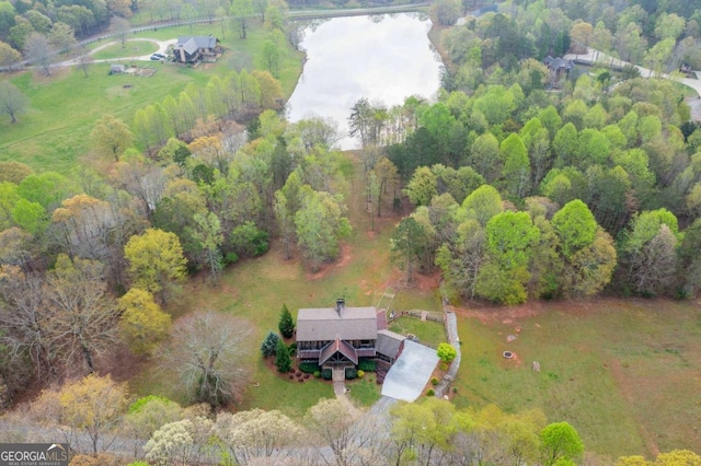 142 Holland Dam Dr, Maysville, GA 30558 - drone / aerial view with a water view and a view of trees