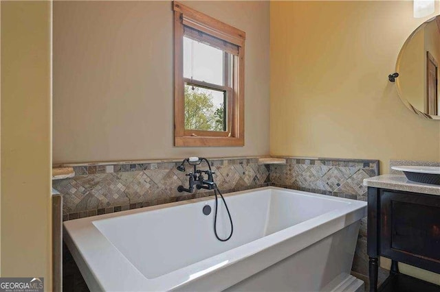 142 Holland Dam Dr, Maysville, GA 30558 - bathroom featuring vanity and a tub to relax in