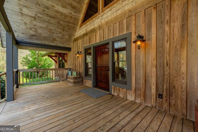142 Holland Dam Dr, Maysville, GA 30558 - view of wooden terrace