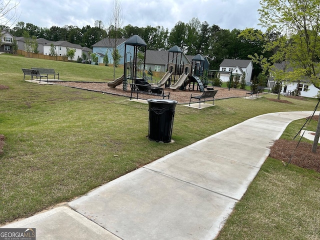 3323 Owl Creek Pkwy, Acworth, GA 30102 - community play area with a lawn and a residential view