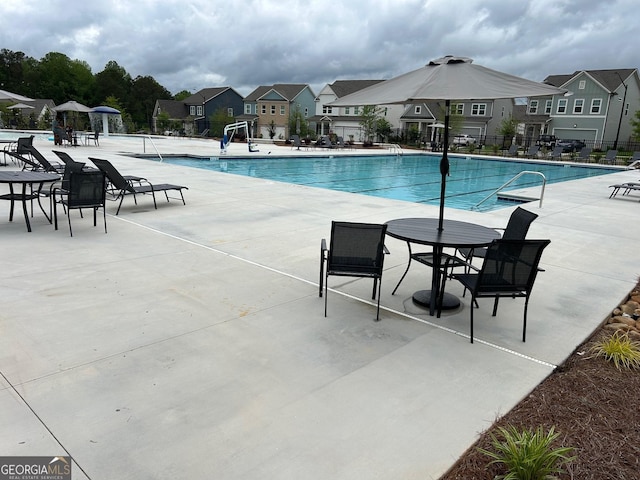 3323 Owl Creek Pkwy, Acworth, GA 30102 - community pool featuring fence, a residential view, and a patio