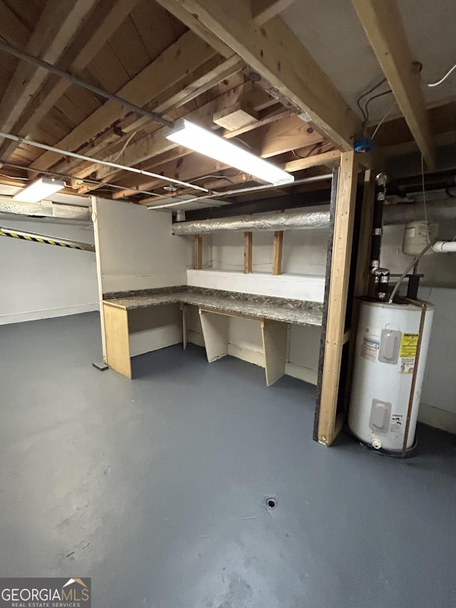6121 N Main St SE, Acworth, GA 30101 - unfinished below grade area with electric water heater