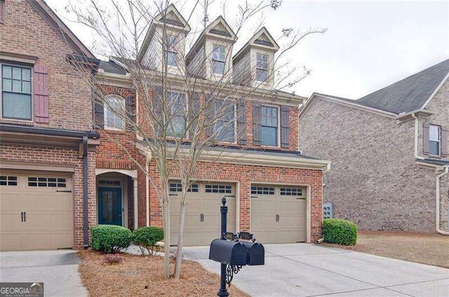4854 Allston Ln, Peachtree Corners, GA 30092 - view of front facade featuring brick siding, driveway, and a garage