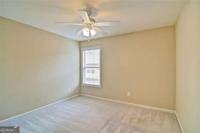 4854 Allston Ln, Peachtree Corners, GA 30092 - empty room with a ceiling fan, baseboards, and light colored carpet