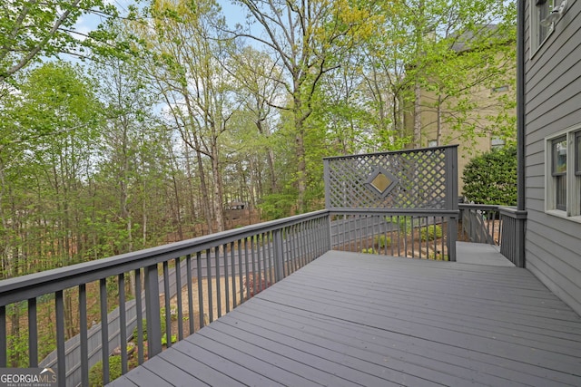 view of wooden deck