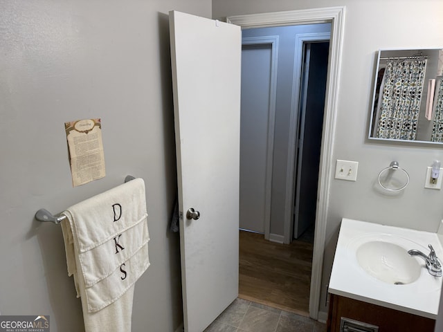 bathroom with vanity