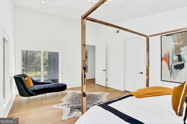 1598 Athens Ave SW, Atlanta, GA 30310 - bedroom with wood finished floors, recessed lighting, and a high ceiling