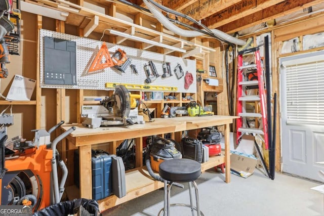 view of storage area