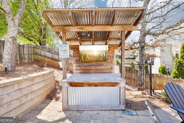 view of patio / terrace featuring a fenced backyard