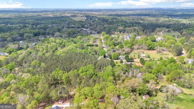 bird's eye view with a forest view
