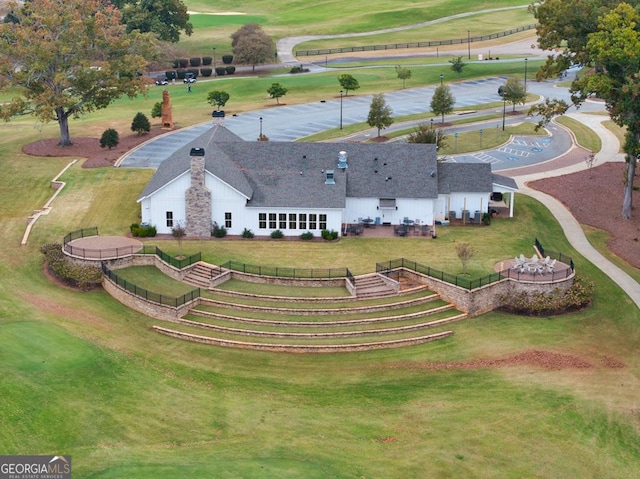 bird's eye view featuring view of golf course