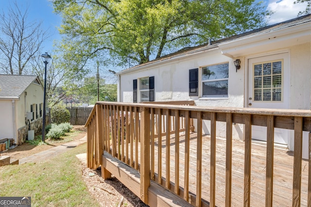 deck with fence