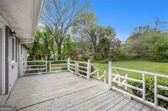 5052 Mountain St, Stone Mountain, GA 30083 - deck with a yard