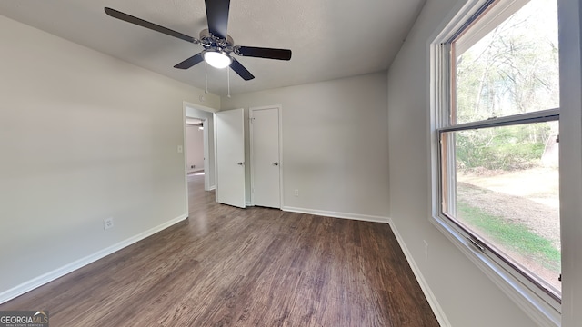 130 Fairview Dr, Stockbridge, GA 30281 - empty room featuring wood finished floors and a ceiling fan