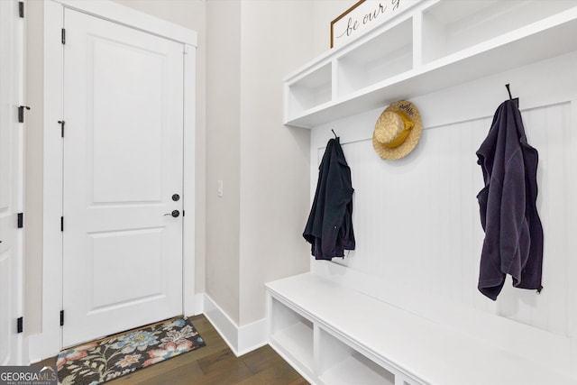 432 Horizon Trl, Canton, GA 30114 - mudroom with dark wood finished floors and baseboards