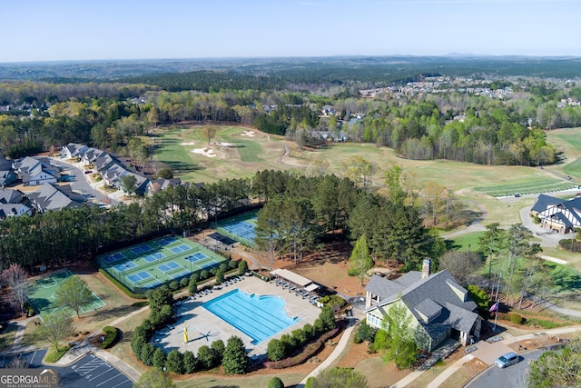 432 Horizon Trl, Canton, GA 30114 - view of property location featuring a local golf course, a pool area, and a heavily wooded area