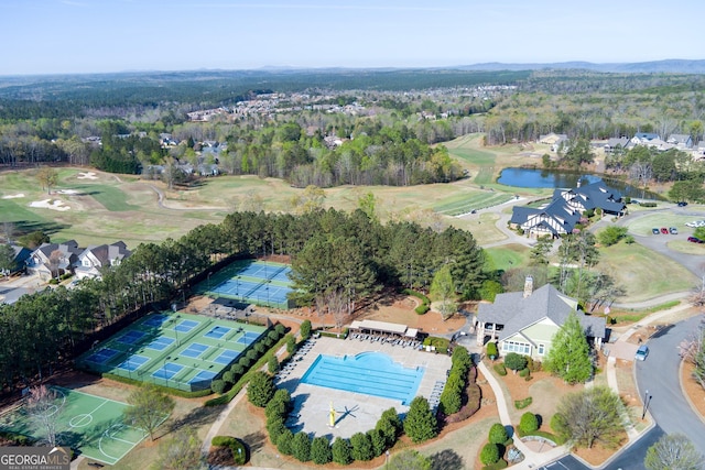 432 Horizon Trl, Canton, GA 30114 - view of property location featuring a golf course, a large body of water, a pool, and nearby suburban area