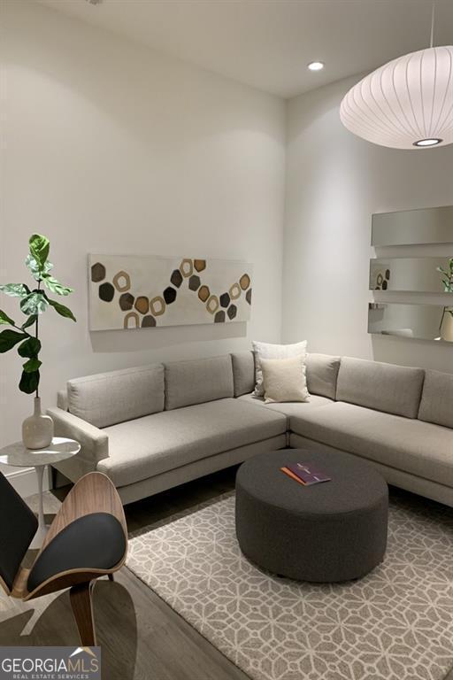 1337 Grey Fox Ct NE Unit 7, Atlanta, GA 30306 - living area with recessed lighting and wood finished floors
