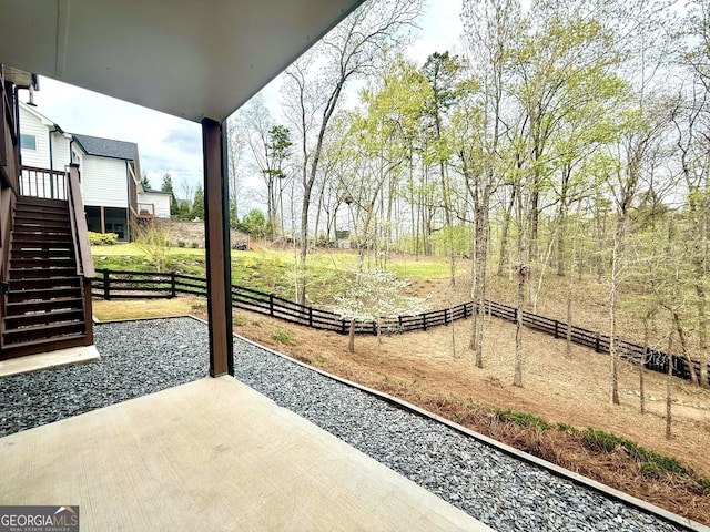 305 Red Gate Ln, Canton, GA 30115 - view of patio / terrace featuring fence and stairway
