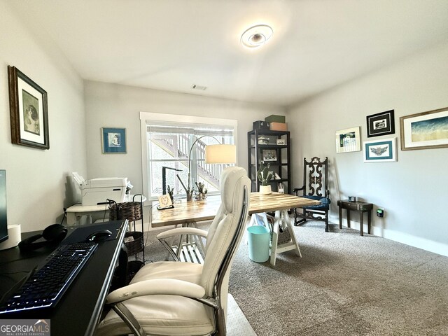 305 Red Gate Ln, Canton, GA 30115 - home office featuring carpet floors, baseboards, and visible vents