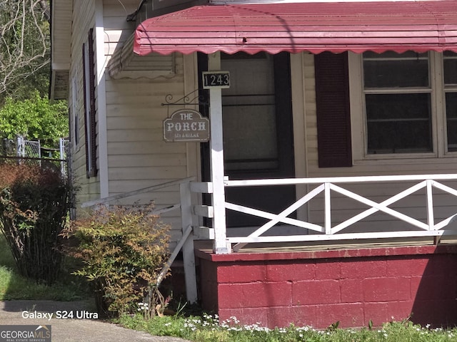 view of doorway to property