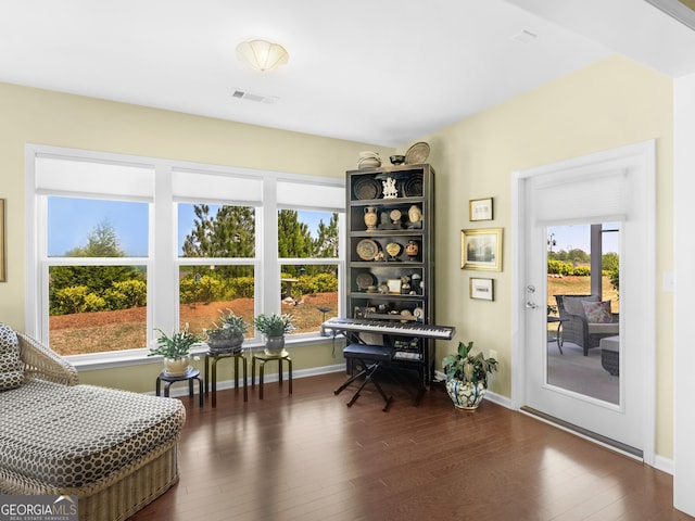 717 Bay Skipper Ct, Griffin, GA 30223 - living area with dark wood finished floors and baseboards