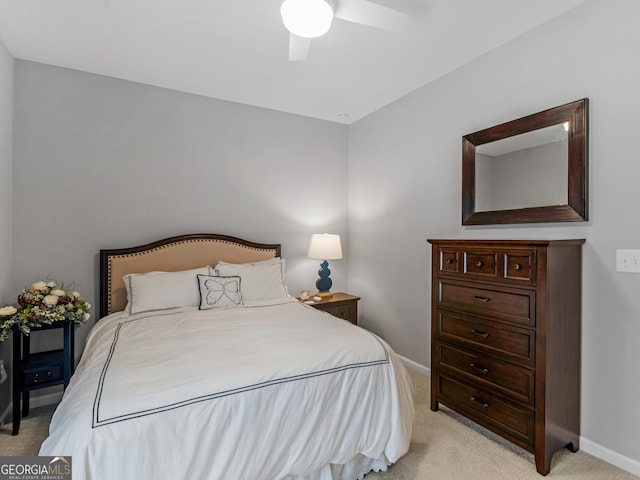 717 Bay Skipper Ct, Griffin, GA 30223 - bedroom featuring light carpet and ceiling fan