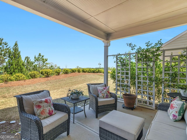 717 Bay Skipper Ct, Griffin, GA 30223 - view of patio / terrace featuring an outdoor living space