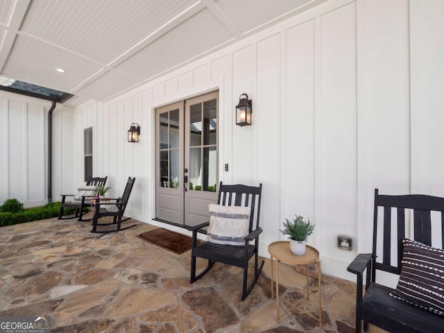 view of patio with french doors